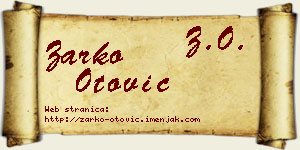 Žarko Otović vizit kartica